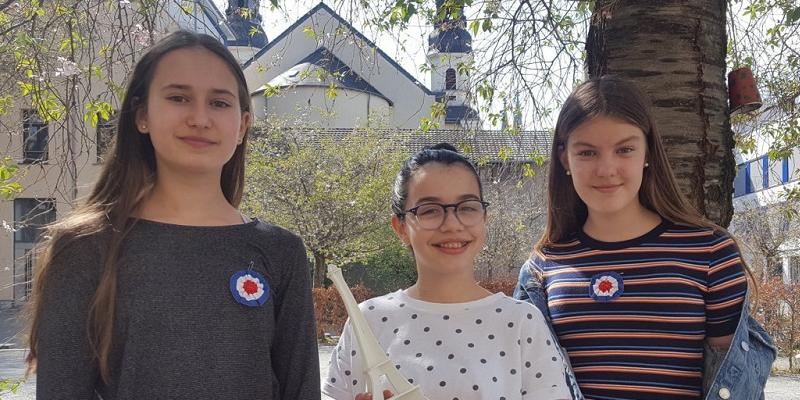 Emily Ulrich (7b), Juliette Arnal (7b) und Mascha Wergen (7c) (v.l.n.r.)