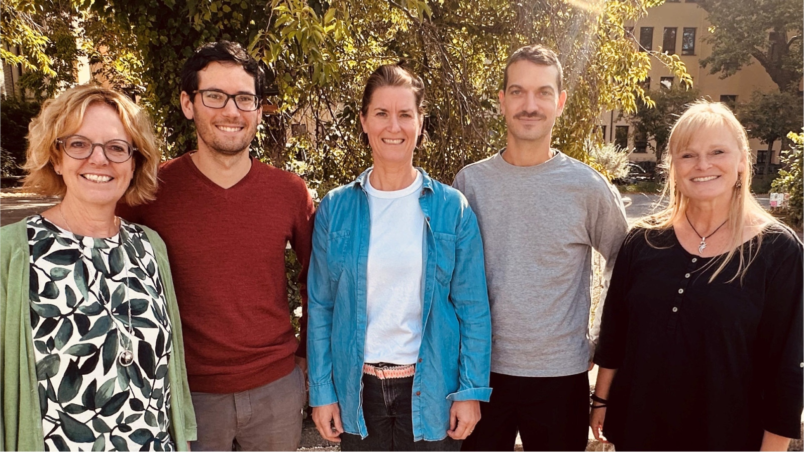 Das Beratungsteam: Johanna Zimmer, Colin Nolan, Dr. Jana Birk, Dr. Thomas Spies und Ina Mettke (v.l.n.r.)