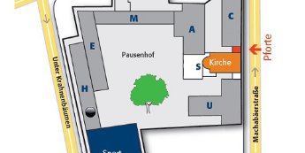 Lageplan der Ursulinenschule Köln